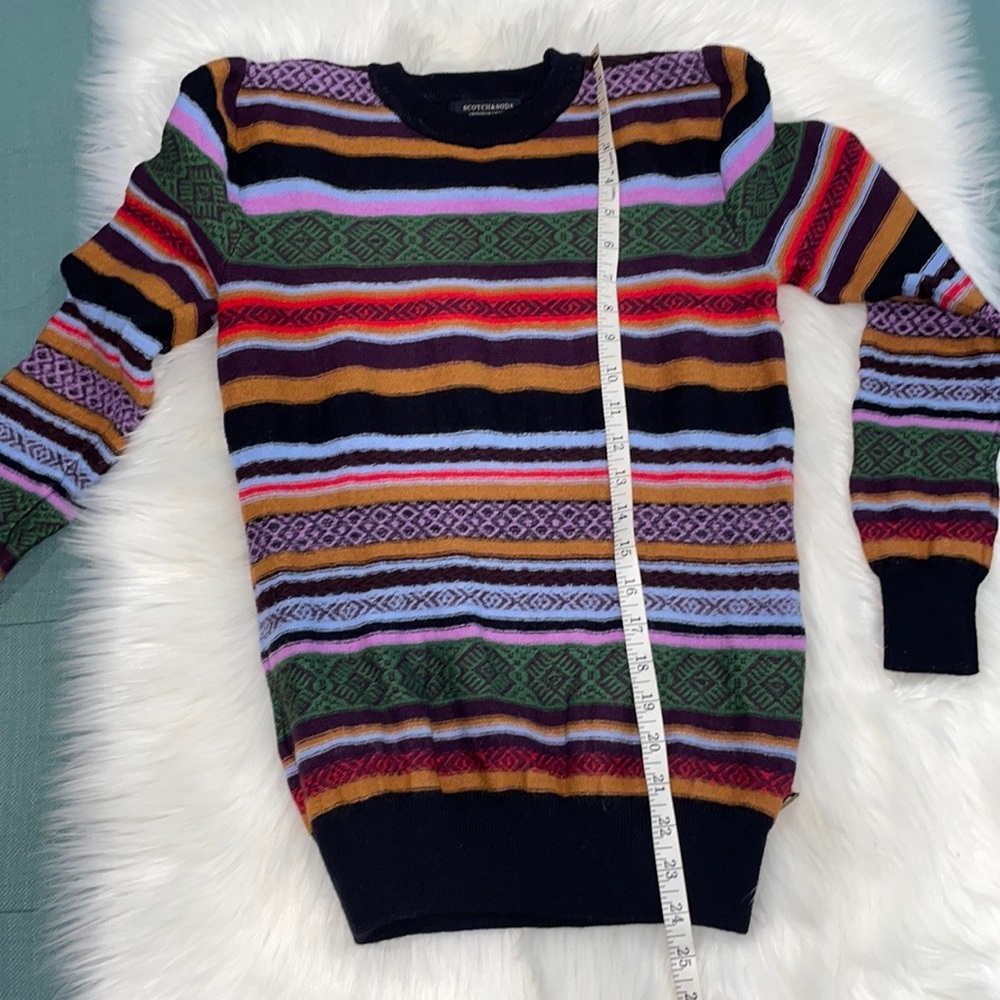 Scotch & Soda Striped Sweater Wool Crew Neck Long Sleeve Pullover Sz S - Picture 8 of 10